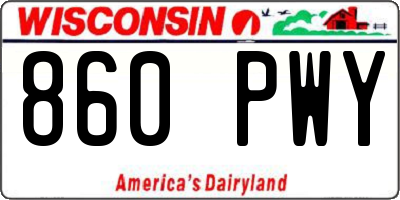 WI license plate 860PWY