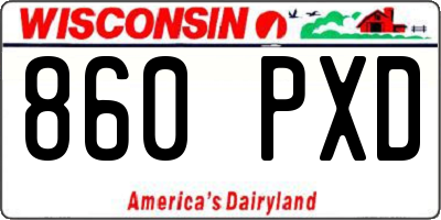 WI license plate 860PXD