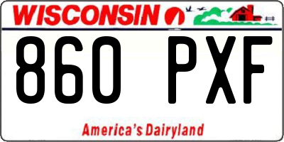WI license plate 860PXF