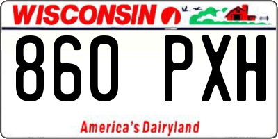 WI license plate 860PXH