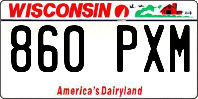 WI license plate 860PXM