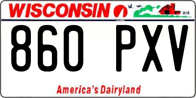 WI license plate 860PXV