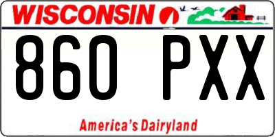 WI license plate 860PXX