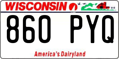 WI license plate 860PYQ