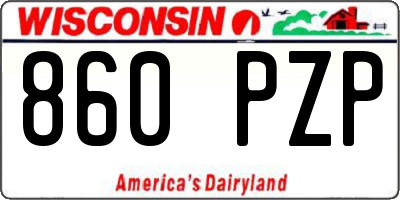 WI license plate 860PZP