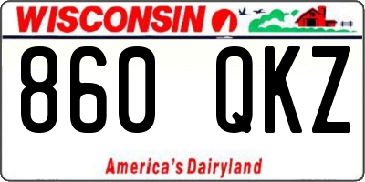 WI license plate 860QKZ