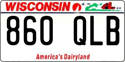 WI license plate 860QLB