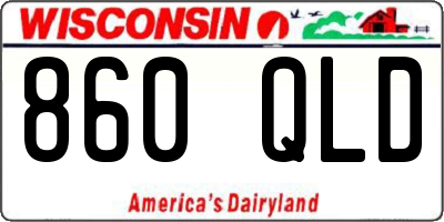 WI license plate 860QLD
