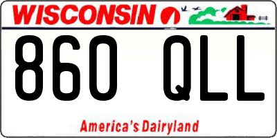 WI license plate 860QLL