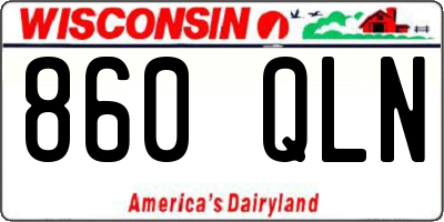 WI license plate 860QLN