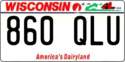 WI license plate 860QLU