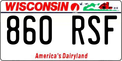 WI license plate 860RSF