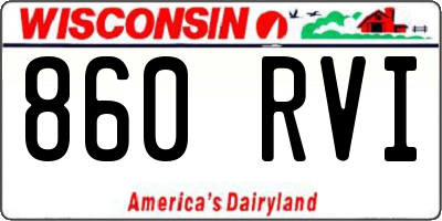 WI license plate 860RVI
