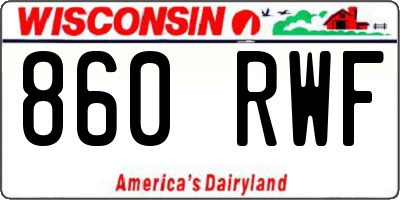 WI license plate 860RWF