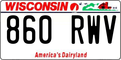 WI license plate 860RWV