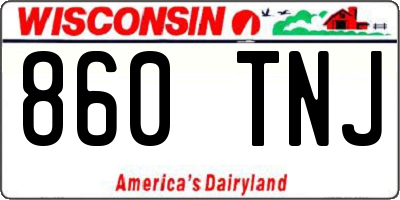WI license plate 860TNJ