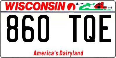 WI license plate 860TQE