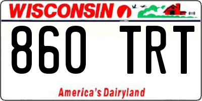 WI license plate 860TRT