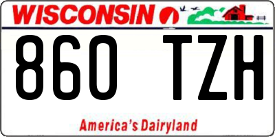 WI license plate 860TZH