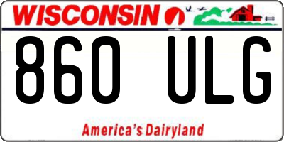 WI license plate 860ULG