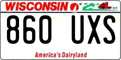 WI license plate 860UXS