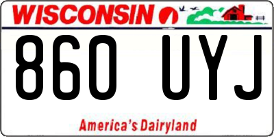 WI license plate 860UYJ