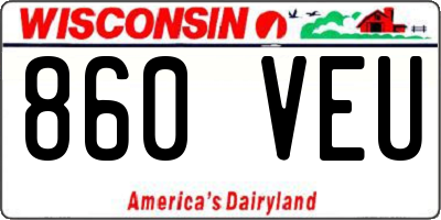 WI license plate 860VEU
