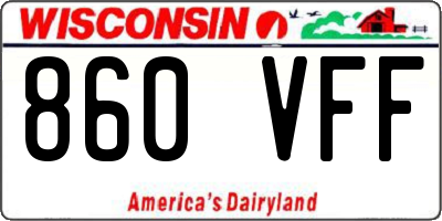 WI license plate 860VFF