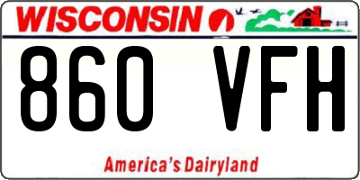 WI license plate 860VFH