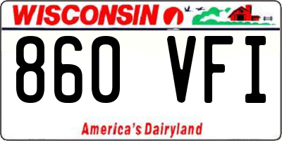 WI license plate 860VFI