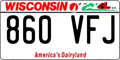 WI license plate 860VFJ