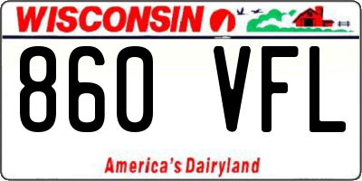WI license plate 860VFL