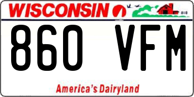 WI license plate 860VFM