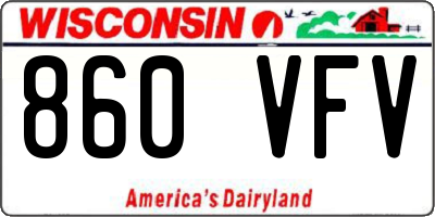 WI license plate 860VFV