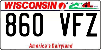 WI license plate 860VFZ