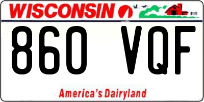 WI license plate 860VQF