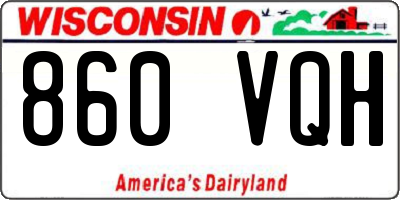 WI license plate 860VQH