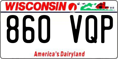 WI license plate 860VQP