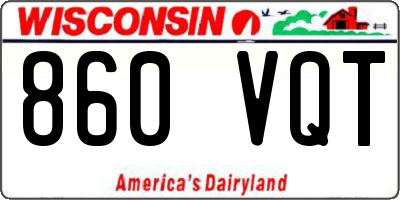 WI license plate 860VQT
