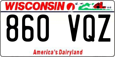 WI license plate 860VQZ