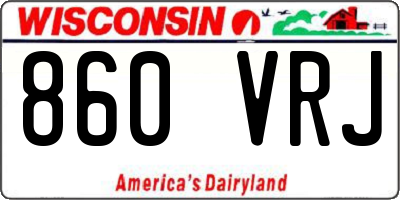 WI license plate 860VRJ