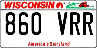 WI license plate 860VRR