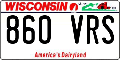 WI license plate 860VRS