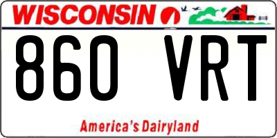 WI license plate 860VRT