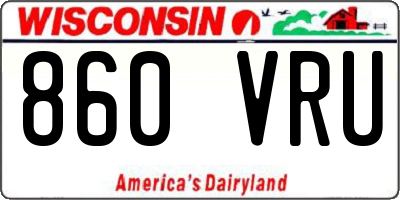 WI license plate 860VRU