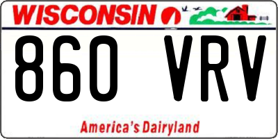 WI license plate 860VRV