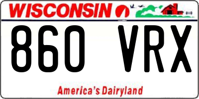 WI license plate 860VRX