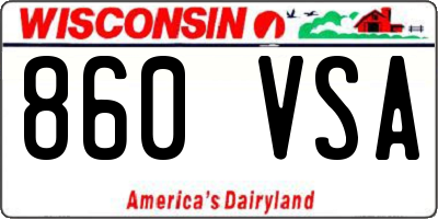 WI license plate 860VSA