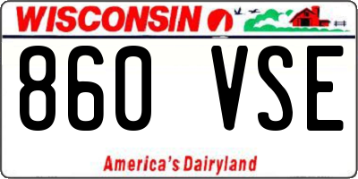 WI license plate 860VSE