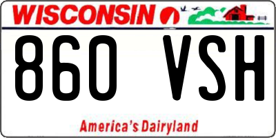 WI license plate 860VSH